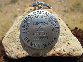 Emory Peak Bench Mark Token Keychain - Click Image to Close
